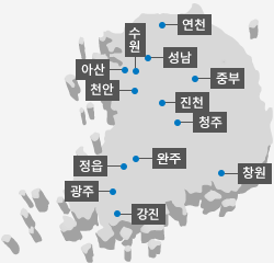 국내 사업장 분포지도