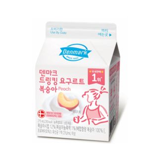 덴마크 드링킹 요구르트 복숭아
